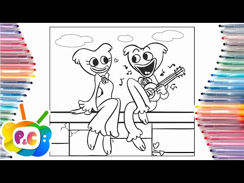 Huggy Wuggy and Kissy Missy love/Huggy Wuggy Coloring pages / Arcando - In My Head [NCS Release]