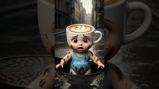 From Bubble Bath to City Geysers: LatteBaby’s Wild Day 😱🌊 #shorts  #aianimation