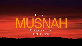 Download lagu Musnah - Oting Saputri | Lirik Lagu Tarling Hits Dewi Kirana mp3 Download lagu Musnah - Oting Saputri | Lirik Lagu Tarling Hits Dewi Kirana mp3
