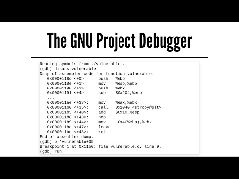 Introduction to GDB (Gnu Debugger)