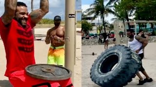 Jim Jones goes BEASTMODE Does CRAZY Beach Workout On South Beach!