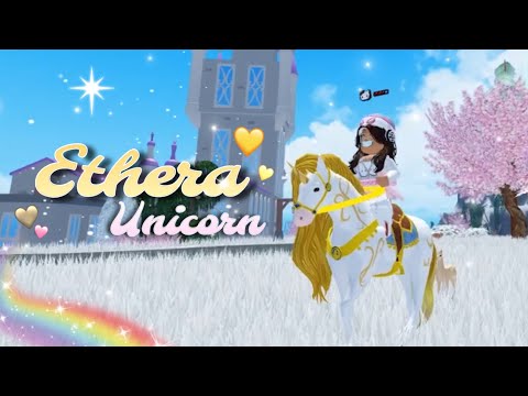 Das Goldene Einhorn 🤍🦄 Horse Valley ✨Ethera Unicorn✨Roblox 💖