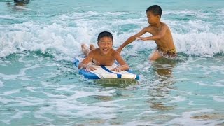NORTH KOREAN KIDS 1ST TIME SURFING - North Korea Day 9