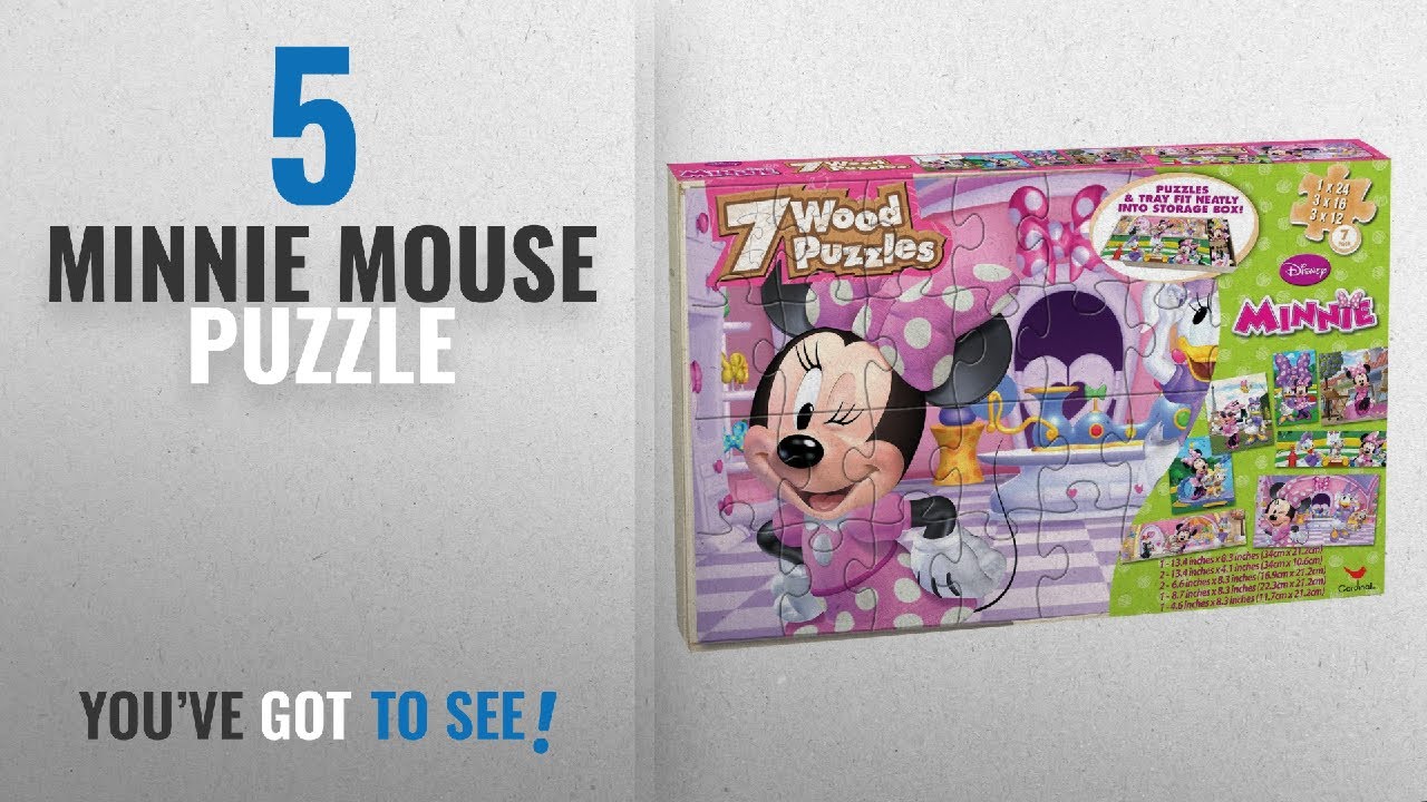 MUDHEN Disney Minnie Mouse Puzzle Mat Bundle - 25 Pc Foam Floor Puzzle for Kids with Bonus Minnie Mouse Stickers and More (Minnie Mouse Jigsaw Puzzles)