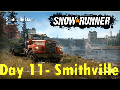 SnowRunner PS4 - Gameplay - Day 11 - Smithville Dam - Opening the map
