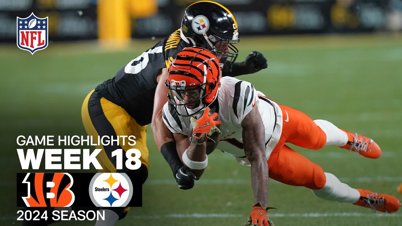 Cincinnati Bengals vs. Pittsburgh Steelers | 2024 Week 18 Game Highlights