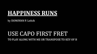 Happiness Runs - (A Donovan song) My Ukulele Interpretation