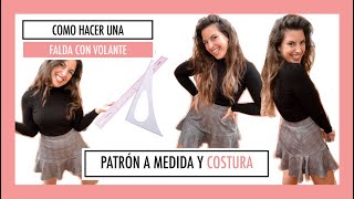 Cómo hacer una falda con volante — Patronaje + confección