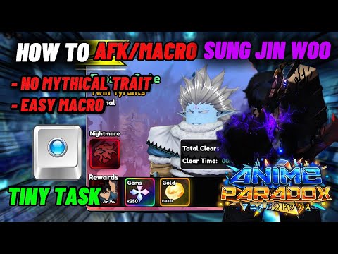 How To MACRO / AFK FARMING SUNG JIN WOO in Anime PARADOX! [RELEASE]