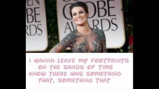 Lea michele of Glee - I Was Here (with lyrics)