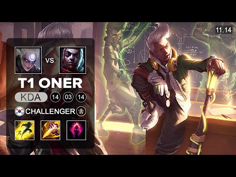 T1 Oner vs Gen G Clid - Ekko Jungle vs Diana - KR Challenger Patch 11.14