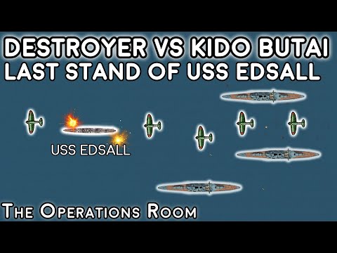 1 US Destroyer vs The Japanese Fleet - The Last Stand of USS Edsall