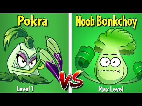 BONKCHOY Level 20 Vs POKRA Level 1 - Who Will Win? - PvZ 2 Plant Vs Plant