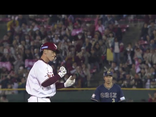 【6回裏】女房役がエースを援護した!! イーグルス・嶋の勝ち越しタイムリー2ベース!! 2018/4/20 E-Bs