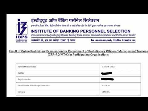 Ibps po scorecard released |My scorecard| EXAM CLEAR😊😊