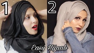 How to make Hijab with loops easily - Two Easy and