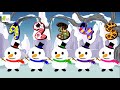 Five Little Snowmen Standing in a Line | English Nursery Rhymes |