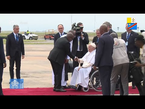 Accueil officiel du pape François à Kinshasa, en République démocratique du Congo