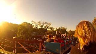 preview picture of video 'The Racer - Classic Wooden Rollercoaster Kennywood Park- Pittsburgh September 2013'