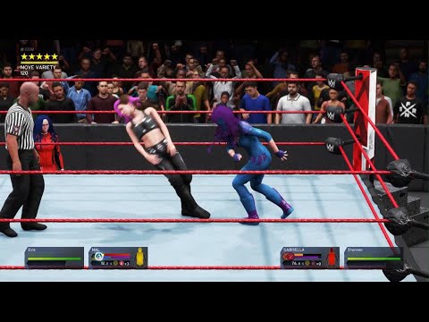 AWA wrestling debut of Dove Cameron aka Mal vs Gabriella