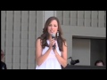Laura Osnes sings "Cockeyed Optimist" at the opening of the Richard Rodgers Ampitheatre