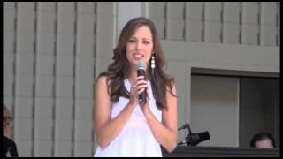 Laura Osnes sings &quot;Cockeyed Optimist&quot; at the opening of the Richard Rodgers Ampitheatre