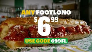 Subway 🥪 Sub Club $6.99 Footlongs