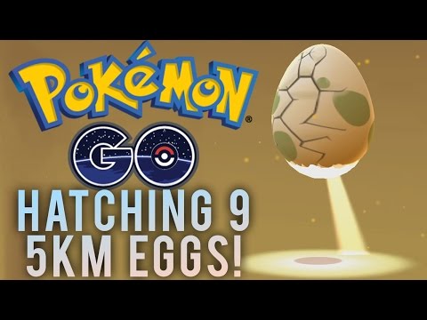 ポケモンGO - 9 x 5kmの卵を一度に孵化する (Pokemon GO - HATCHING 9 x 5KM EGGS AT ONCE!)