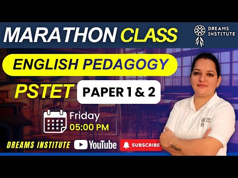 ENGLISH MINI MARATHON | FOR PSTET 2026 | BY SANIA MAM | ON 05:00PM | WITH DREAM INSTITUTE