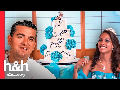 Hermoso pastel de 4 pisos para una quinceañera | Cake Boss | Discovery H&H