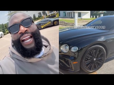 "This Monster" Rick Ross Takes Delivery Of Custom Bentley Speed Hybrid At His Star Island Mansion