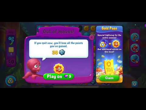 Fishdom gameplay level 2717 fail