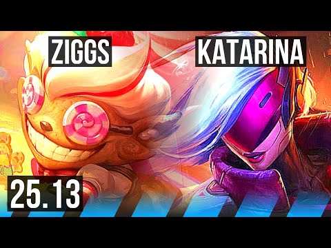 ZIGGS vs KATARINA (MID) | EUW Master | 25.13