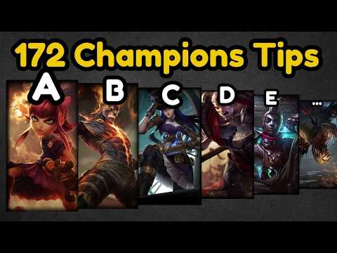 1 Must Know Tip / Trick For EVERY CHAMPION In League (With Timestamps)