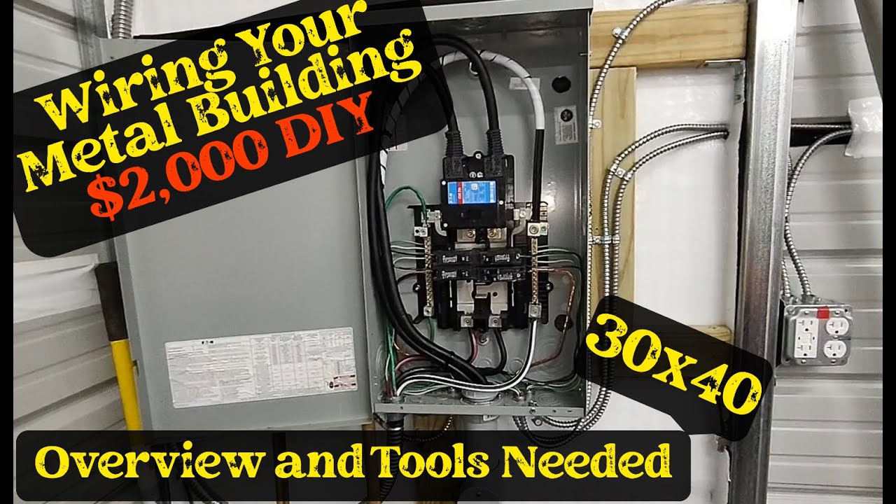 Wiring Your Metal Building for Under $2,000! – DIY Tools & Tips (Links in Description)