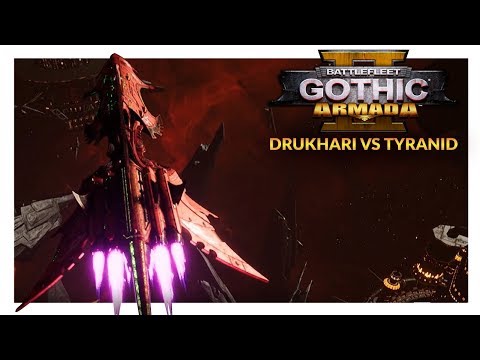 BATTLEFLEET GOTHIC ARMADA 2 | LOVE TAPS - Drukhari vs Tyranid (Ranked 1v1)
