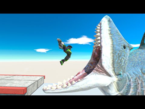Jump into King Shark Mouth - Animal Revolt Battle Simulator