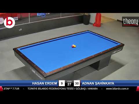 HASAN ERDEM & ADNAN ŞAHİNKAYA Bilardo Maçı - 2022 ERKEKLER 1.ETAP-7.TUR