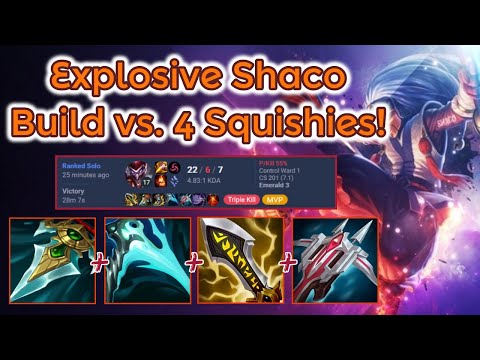 Full Damage Shaco vs. 4 Squishies ;) - S13 Ranked [League of Legends] Full Gameplay - Infernal Shaco