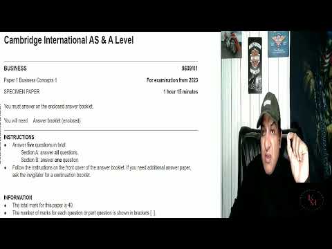 2023 AS level Business 9609 Attempting Paper 1 Section A