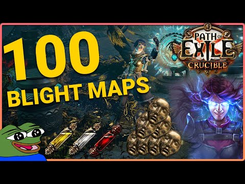 100 Blight Maps in 1 Minute | PoE 3.21