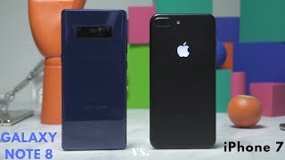 Samsung Galaxy Note8 vs Apple iPhone 7 Plus: Battle Vid