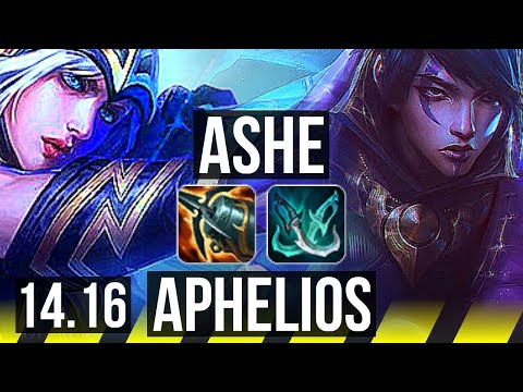 ASHE & Senna vs APHELIOS & Rell (ADC) | 66% winrate, 9/2/8 | EUW Challenger | 14.16