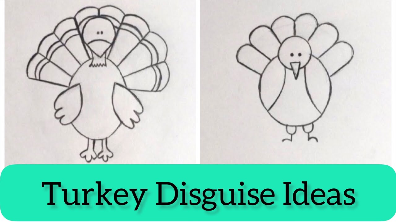 Turkey Disguise Ideas  || Turkey Directed Drawing || How To Draw
