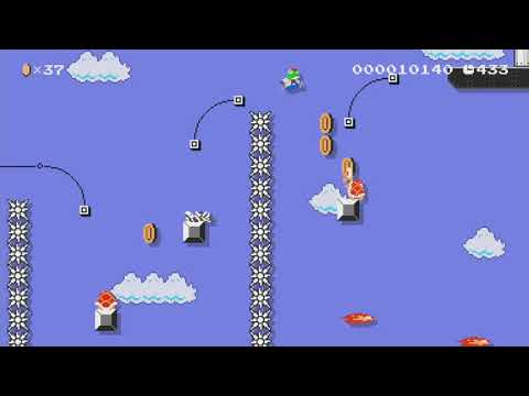 Don't Slip up! (Tougher Version) by crashbashr - Super Mario Maker - No Commentary 1bs