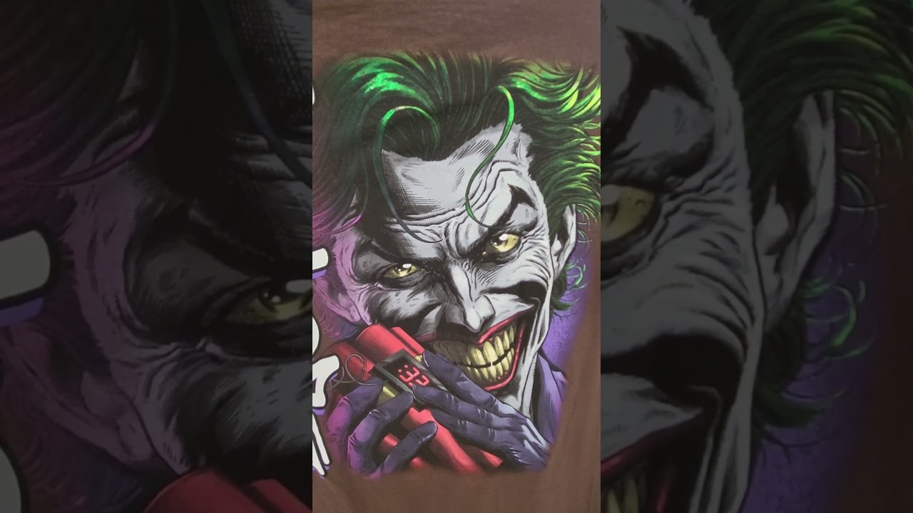 THE JOKER HOLDING TNT DYNAMITE T-SHIRT $8.99 - BATMAN & JOKER CARD - BUDGET SHOPPING AT BURLINGTON
