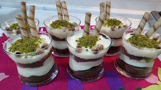 Bardakta Bisküvili Muhallebi Tarifi - Sütlü Tatlı Tarifleri