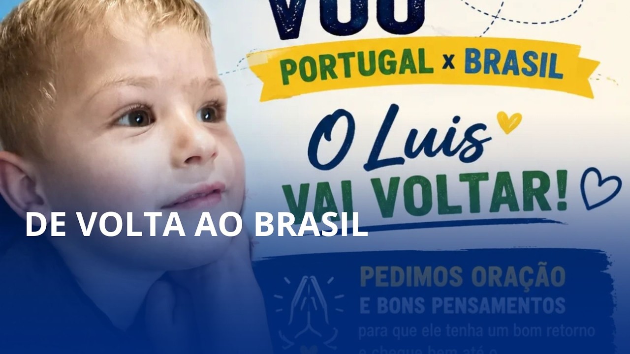 Menino catarinense com câncer retorna ao Brasil após agravamento do quadro de saúde em Portugal