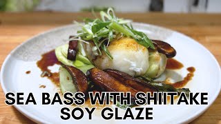 Pan Seared Sea Bass with a Shiitake Soy Glaze