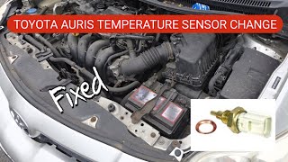 How to change the faulty temperature sensor on Toyota auris and Toyota corolla.